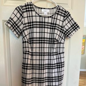 Motherhood Maternity black and white plaid mini dress- Like New